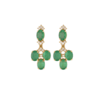 Daily Dazzle Diamond Earrings with Emerald