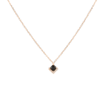 Classic Gold Necklace with Black Diamonds