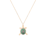Daily Dazzle Turtle Necklace with fancy diamonds