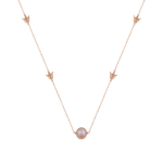Emblem Gold Necklace with Pearl