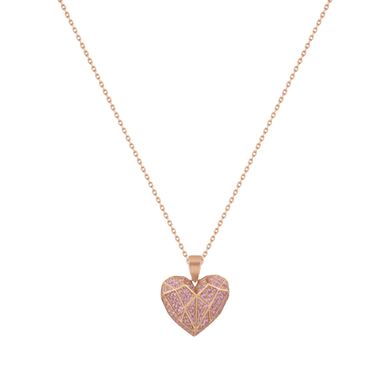 Pink gold necklace, Romantic jewelry gifts, Sweetheart Jewelry