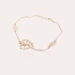 Leaves Gold Bracelet Heart - Image 2