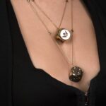 Dice MOM Diamond Necklace with Precious colored stones - Image 2