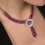 Classic Diamond Necklace with Ruby - Image 3