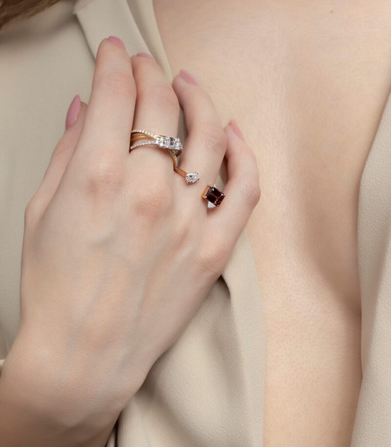 Daily Dazzle Diamond Ring with Baguette - Image 2