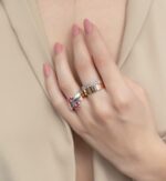 Daily dazzle Diamond Ring with Colored Stones - Image 2