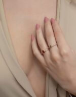 Daily Dazzle Diamond Ring with Ruby - Image 2