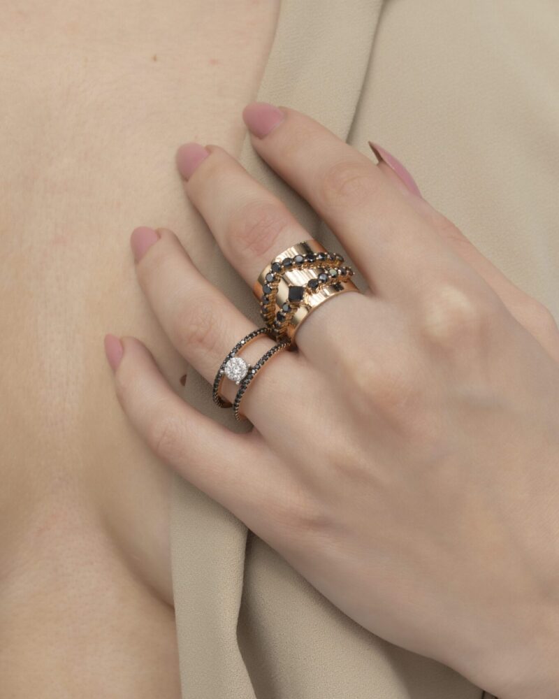 Classic Fancy Black Diamond Ring - Image 2