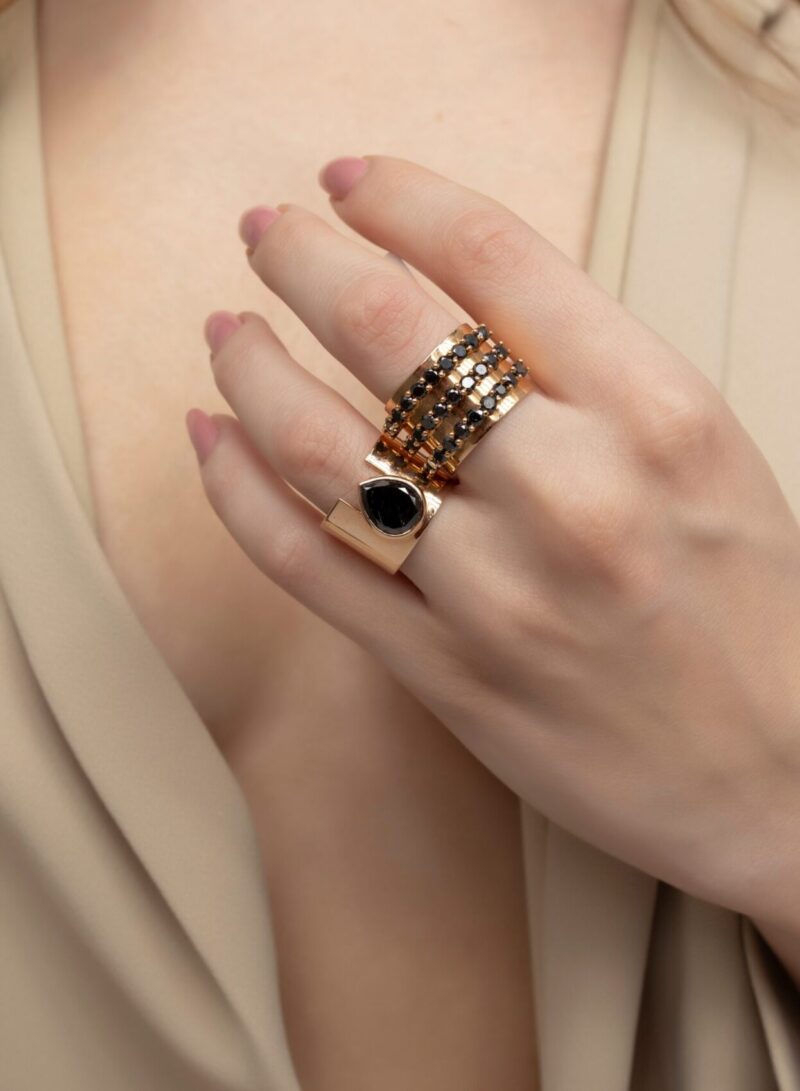 Classic Fancy Black Diamond Ring - Image 2