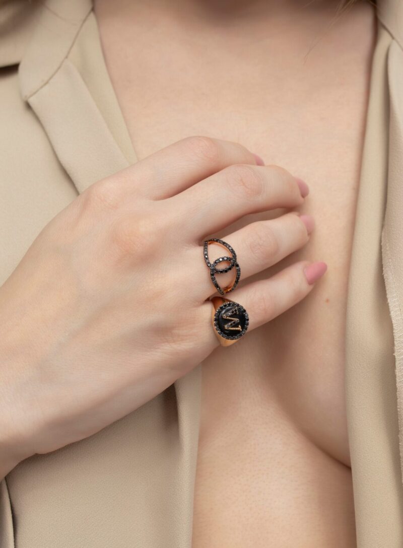 Classic Fancy Black Diamond Ring - Image 2