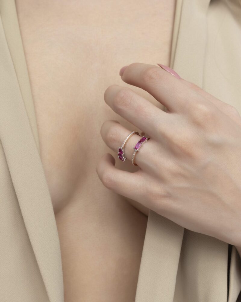 Daily dazzle Diamond Ring with Colored Stones - Image 2