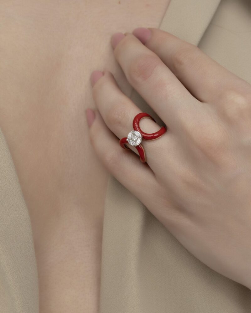 Daily Dazzle Diamond Ring with Enamel - Image 2