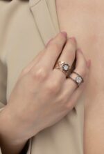 Classic Diamond Ring with Fancy Black Diamond - Image 2