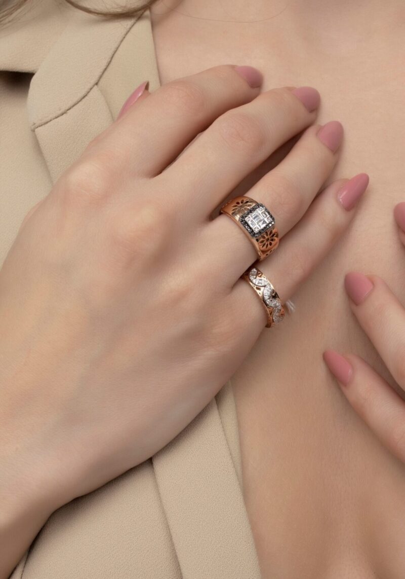 Daily Dazzle Diamond Ring with Baguette - Image 2