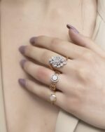 Classic Diamond Ring with Marquise - Image 2