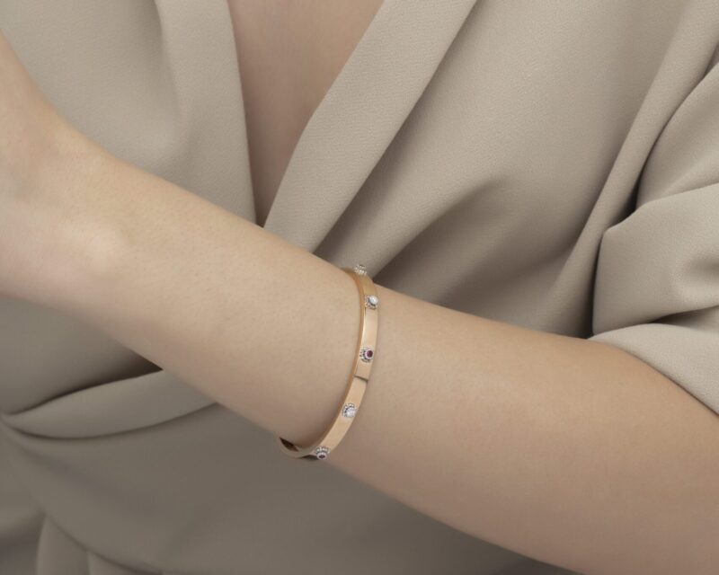 Daily Dazzle Diamond Bracelet with Ruby - Image 2