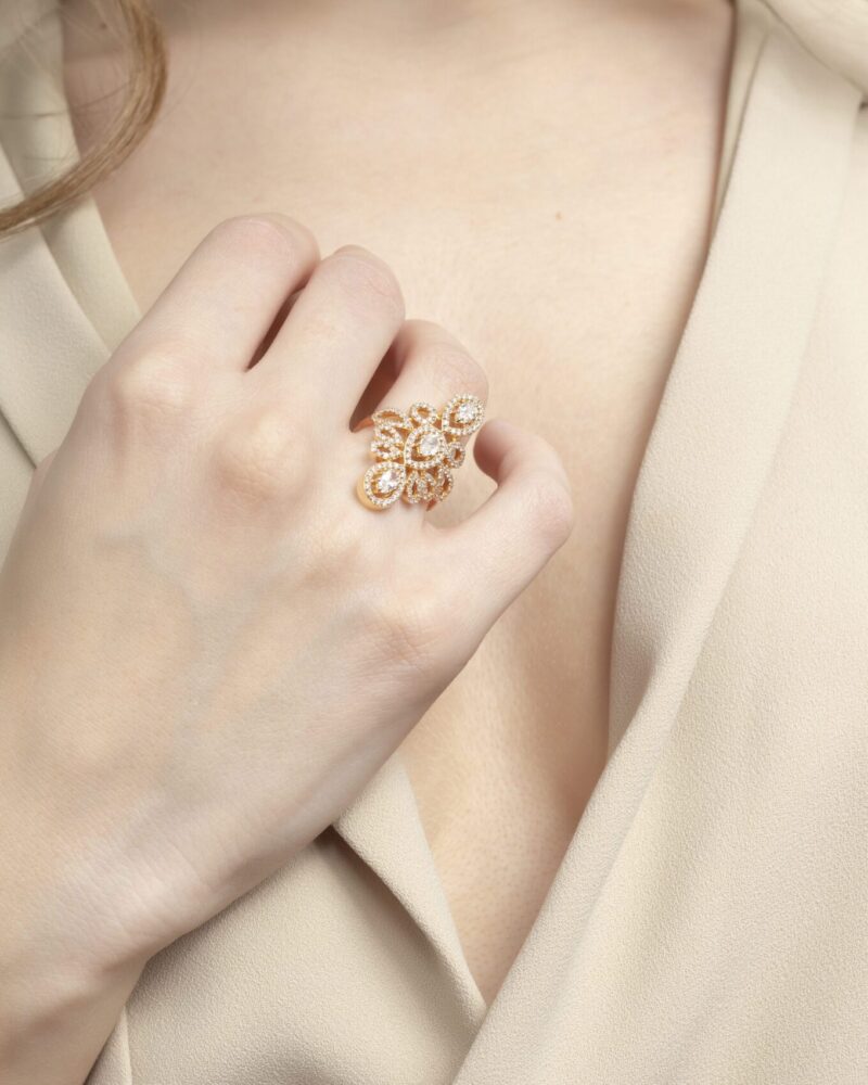 Classic Diamond Ring with Marquise - Image 2