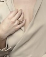 Classic Diamond Ring with Pear - Image 2