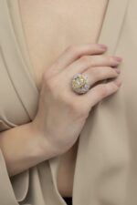 Classic Diamond Ring with Marquise and Fancy Diamond - Image 2