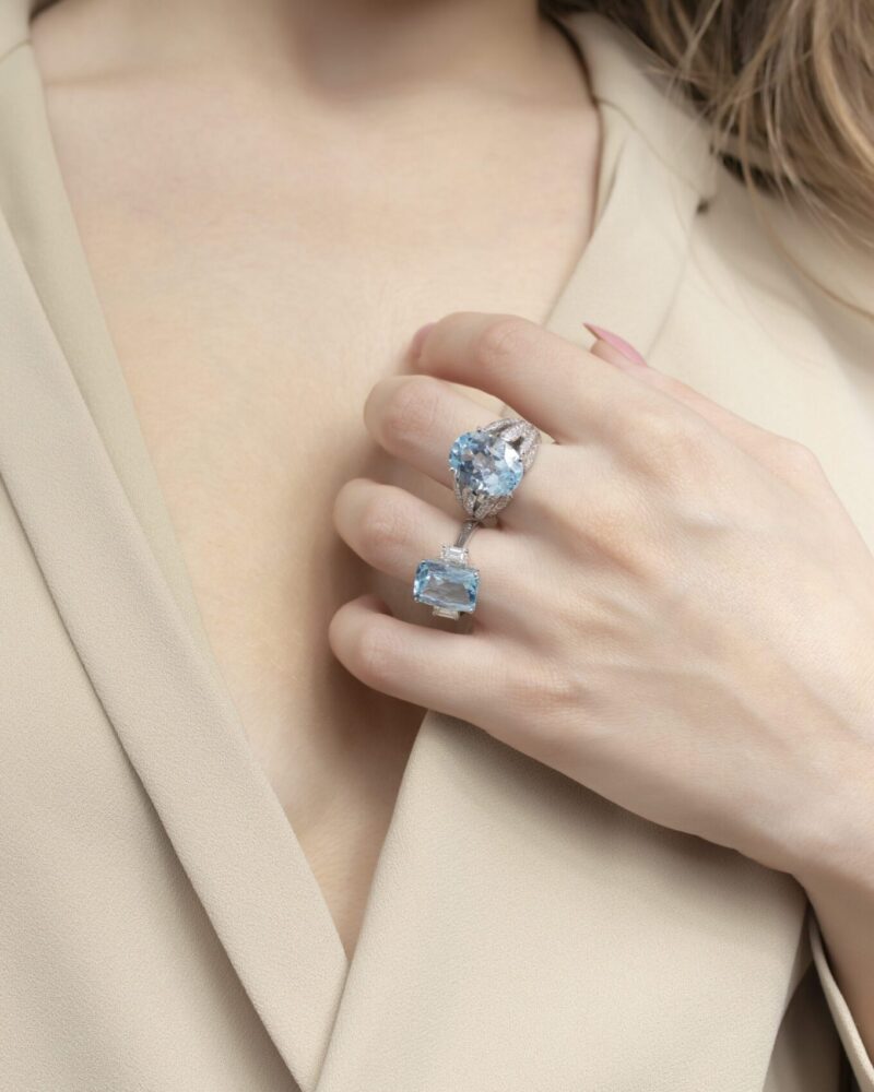 Daily Dazzle Diamond Ring with Precious Colors - Image 2