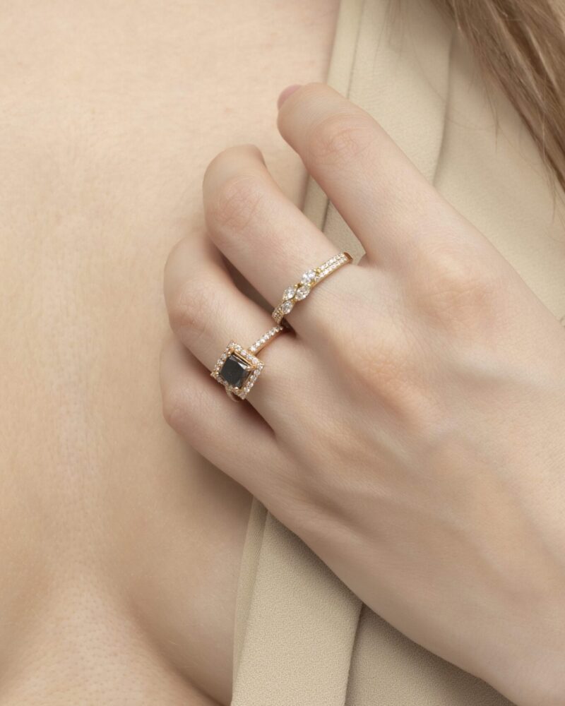 Classic Diamond Ring with Marquise - Image 2