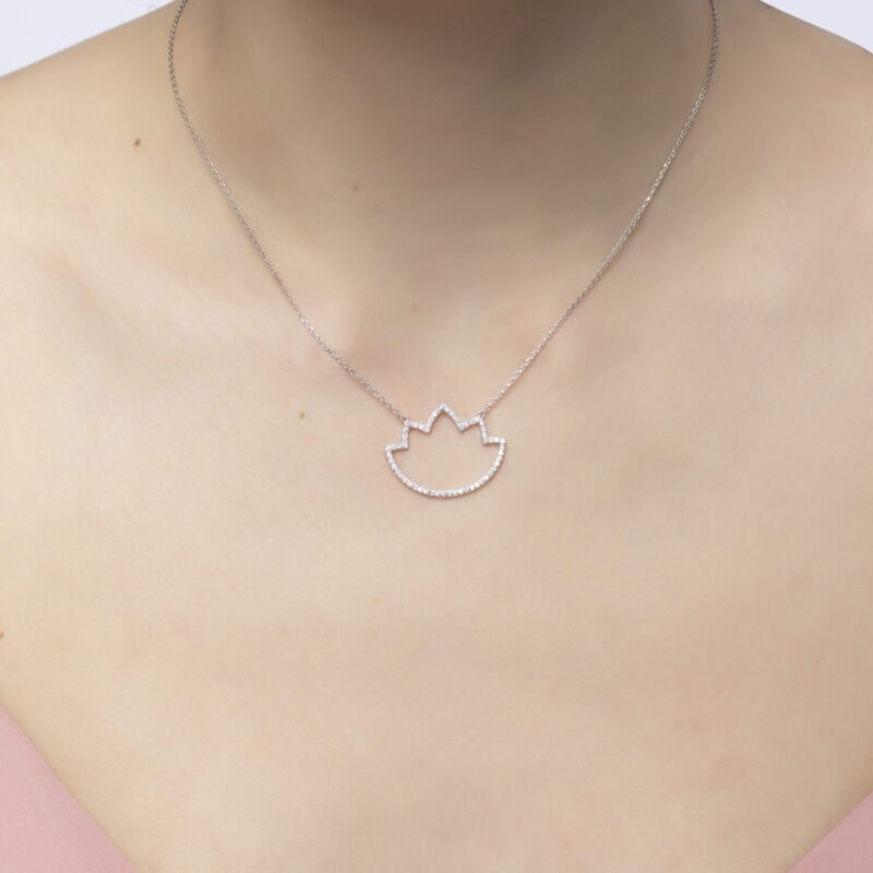 Lotus Diamond Necklace - Image 3
