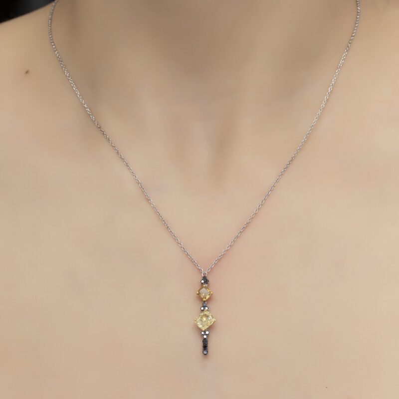 Daily Dazzle Diamond Necklace with Fancy Diamond - Image 2