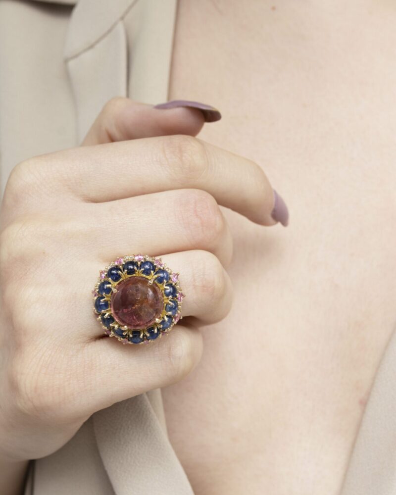 Daily Dazzle Diamond Ring with Precious Colors - Image 3