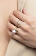 Daily Dazzle Diamond Ring with Pearl - Image 2
