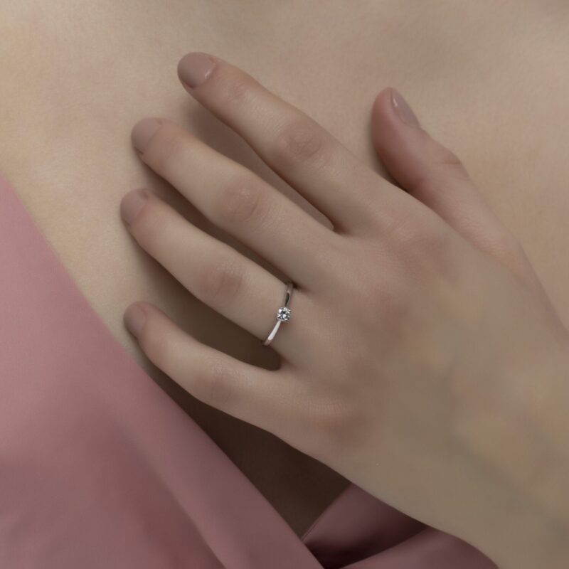 Solitaire Diamond Engagement Ring - Image 2