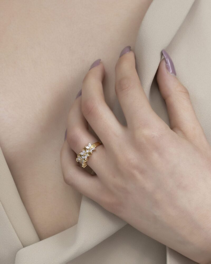 Classic Diamond Ring with Marquise and Princess - Image 3