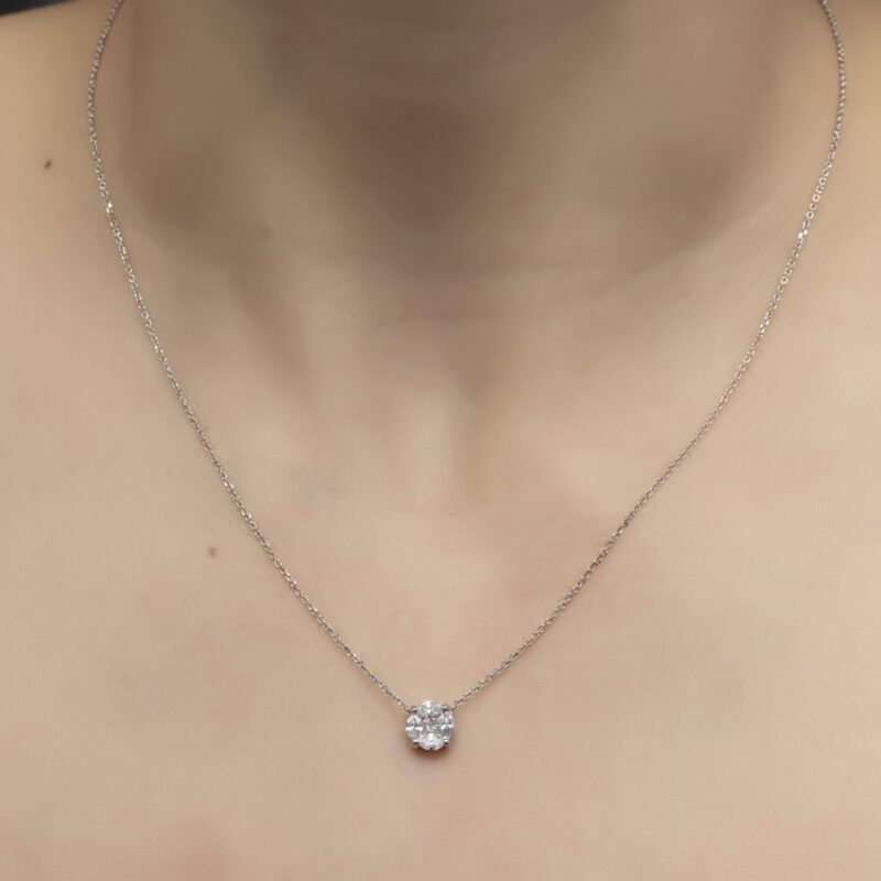 Classic Diamond Necklace with Marquise and Princess - Image 2