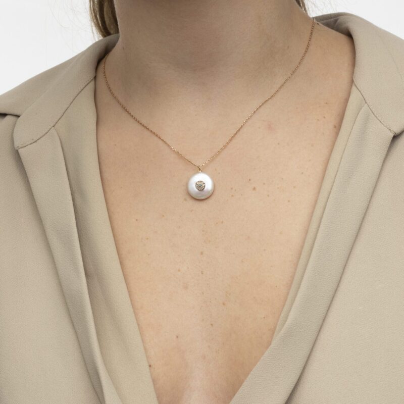 Daily Dazzle Diamond Necklace with Pearl - Image 3