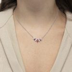 Classic Diamond Necklace with Ruby - Image 2