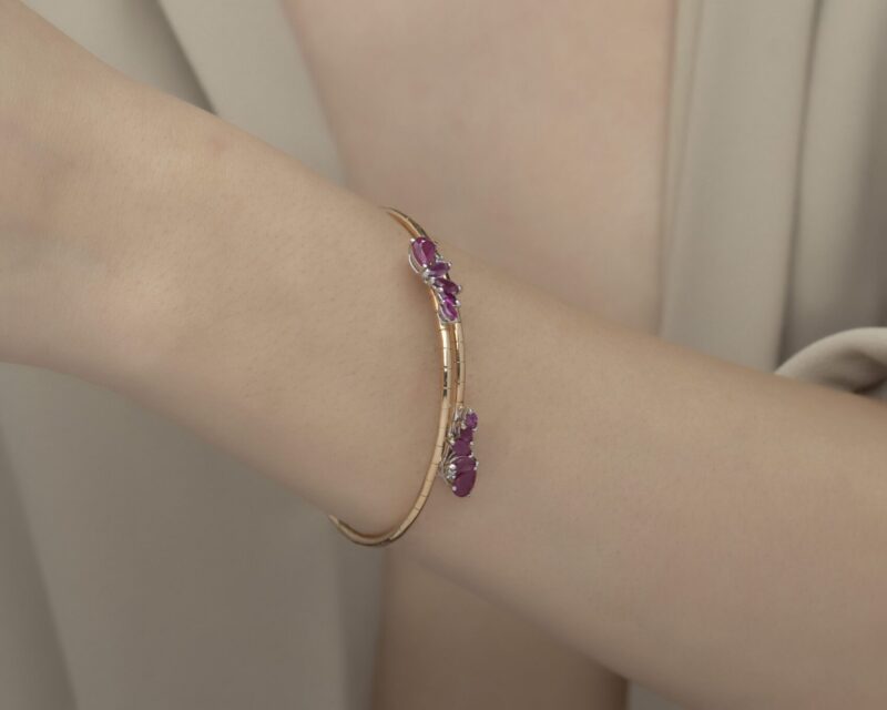 Daily Dazzle Diamond Bracelet with Ruby - Image 3