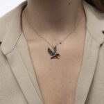 Daily Dazzle Diamond Eagle Necklace with Fancy Diamond - Image 2