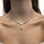 Classic Diamond Necklace with Marquise - Image 3