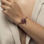 Tarboush Fancy Diamond Bracelet with Ruby - Image 3