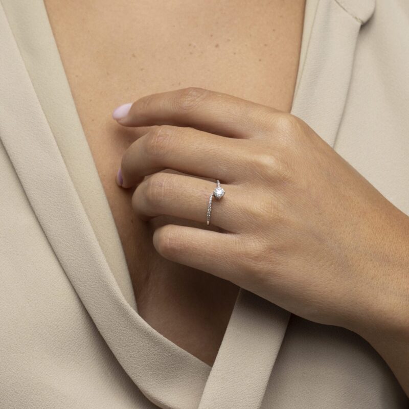 Solitaire Diamond Engagement Ring - Image 2
