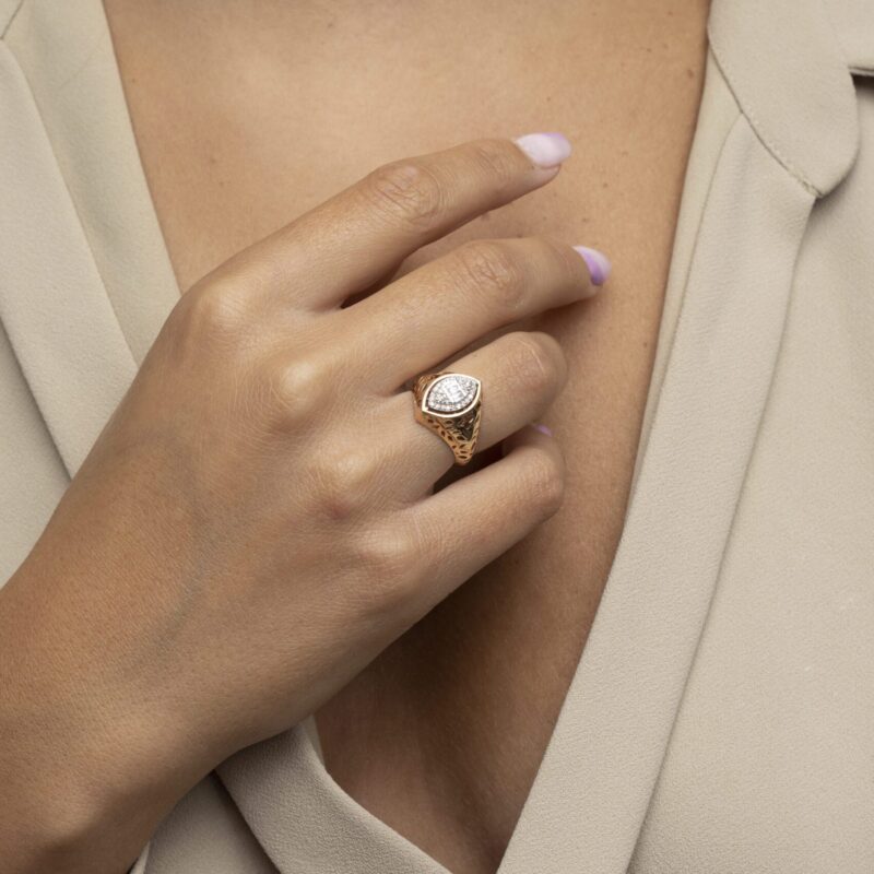 Daily Dazzle Diamond Ring with Baguette - Image 2