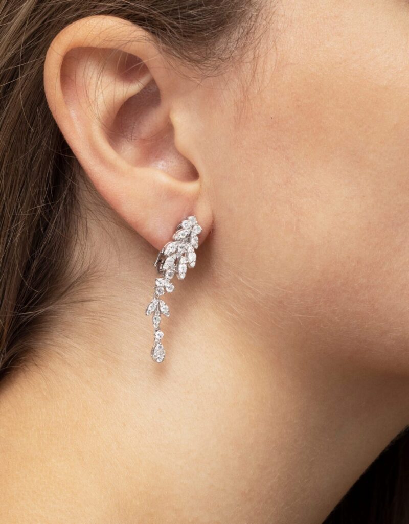 Bridal Diamond Earrings - Image 3