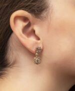 Daily Dazzle Diamond Flower Earrings with Fancy Diamond - Image 3