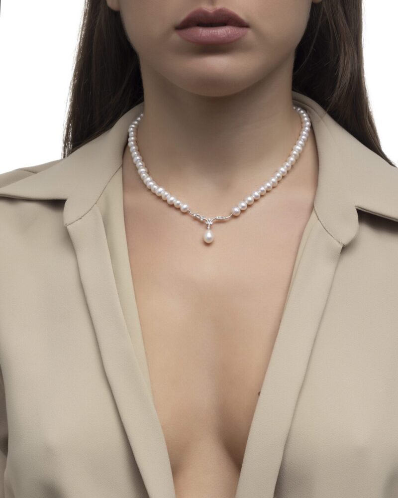 Daily Dazzle Diamond Necklace with Pearls - Image 2