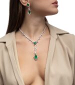 Daily Dazzle  Diamond Necklace with Emerald - Image 2