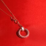 Screw Diamond Necklace with Ruby - Image 3