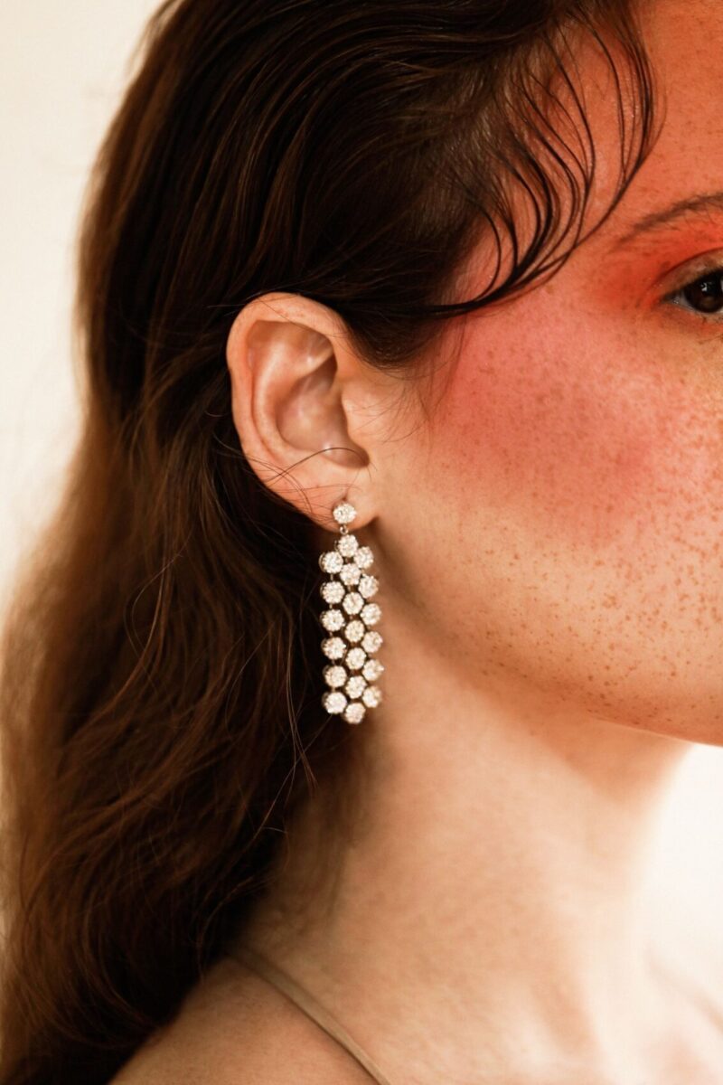 Bridal Diamond Earrings - Image 3