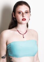 Daily Dazzle Diamond Necklace with Ruby - Image 2