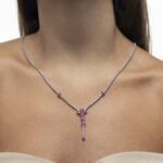 Classic Diamond Necklace with Ruby - Image 2
