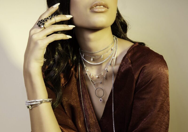 Classic Diamond Necklace with Marquise - Image 2
