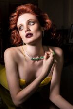 Daily Dazzle Diamond Necklace with Emerald and Marquise - Image 2
